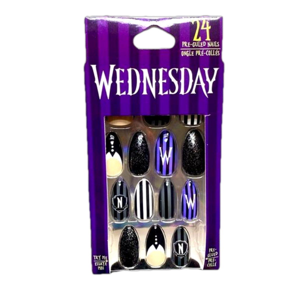 Wednesday Addams Stiletto Press On Faux Nail Set - 24 Pack - NWT